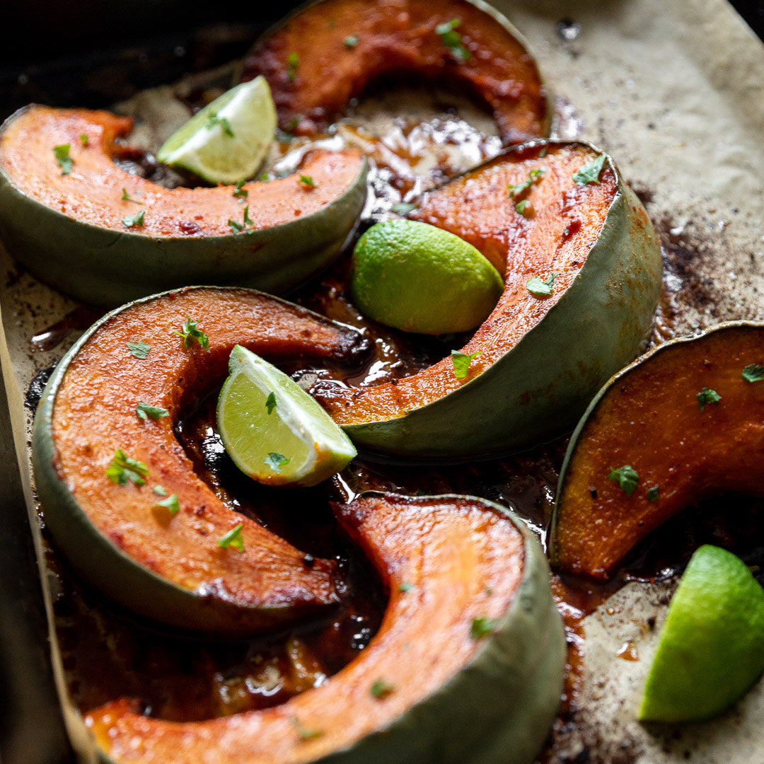 Baked Honey and Chilli Pumpkin