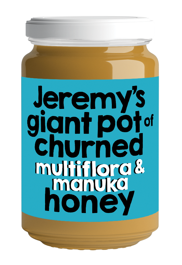 Jeremy's giant pot of churned multiflora & manuka honey - 980g
